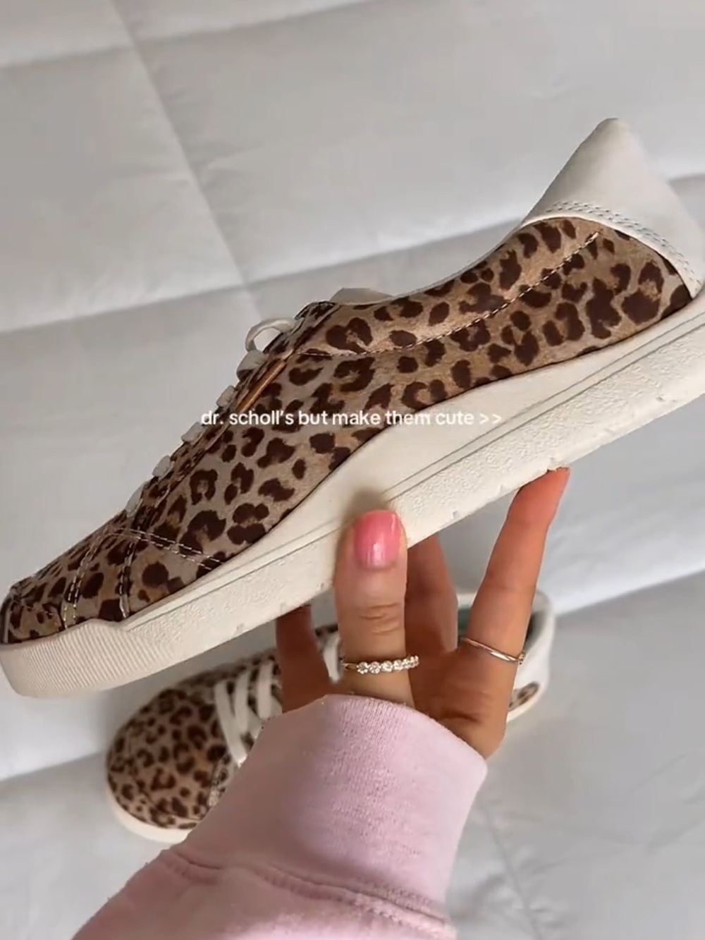 Dr. Scholl's Leopard Print Low-Top Sneakers with White Sole